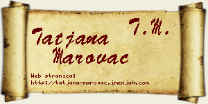 Tatjana Marovac vizit kartica